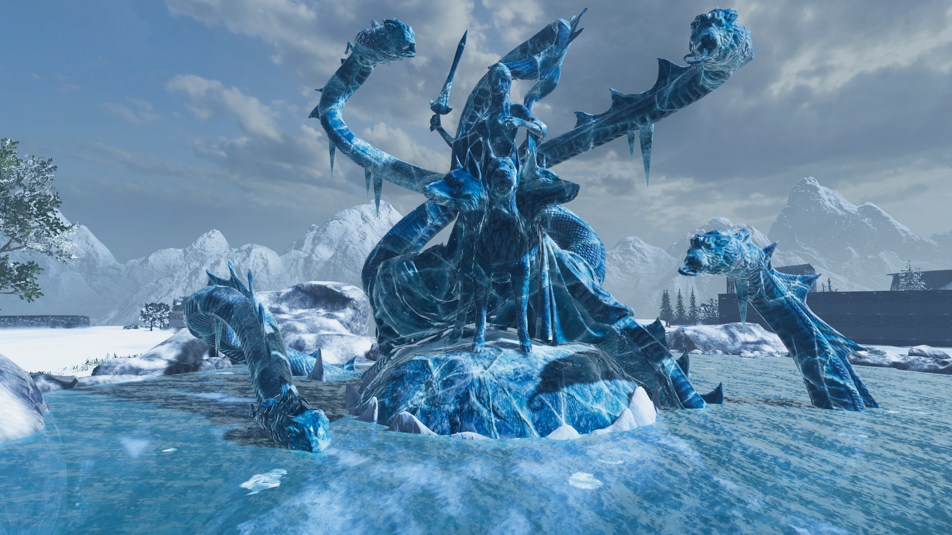 A frozen statue in VulcanVerse, an MMORPG blockchain game.